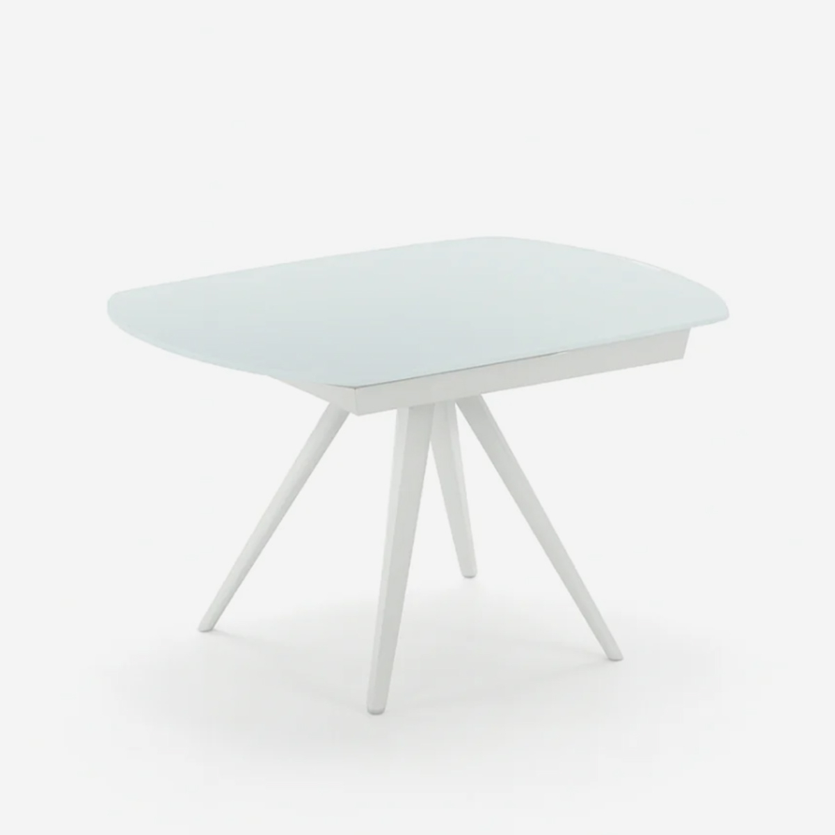 Mesa de comedor extensible de vidrio y metal 120/180x90 Float