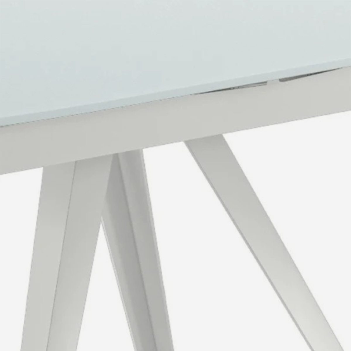 Mesa de comedor extensible de vidrio y metal 120/180x90 Float