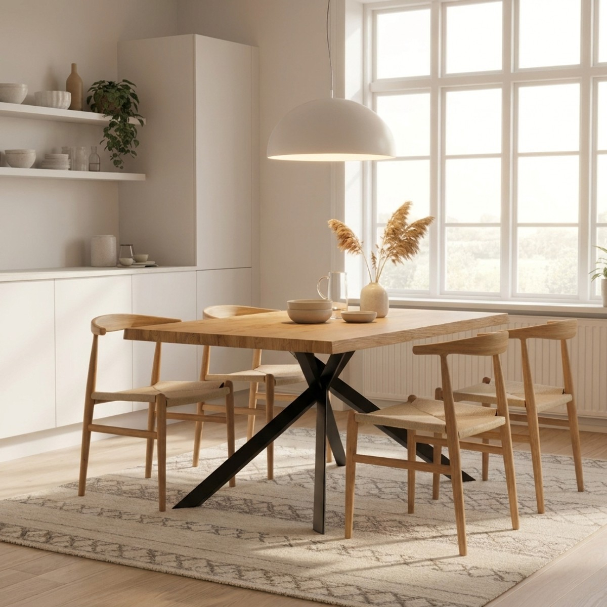 Ausziehbarer Esstisch aus furnierter Eiche 160/240x90 Blake