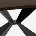 Mesa de comedor extensible de madera y metal 200/300x100 Taurus