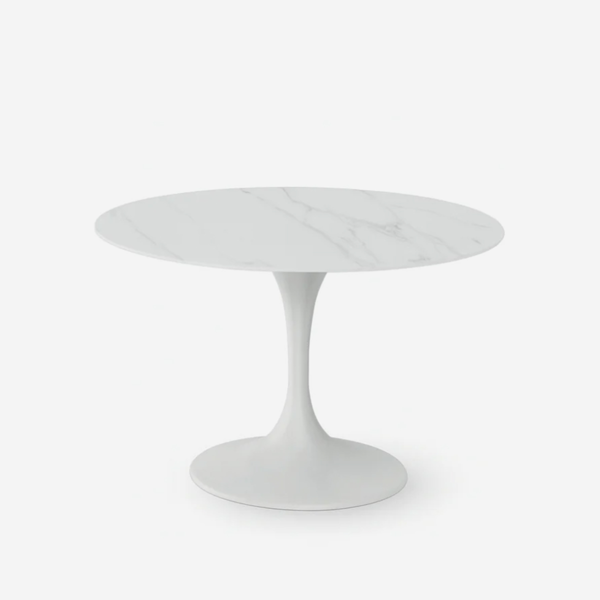 Mesa de comedor redonda de cerámica y metal Circe 120