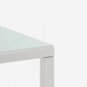 Ausziehbarer Esstisch aus gehärtetem Glas 90/163,5 x 90 Bryant