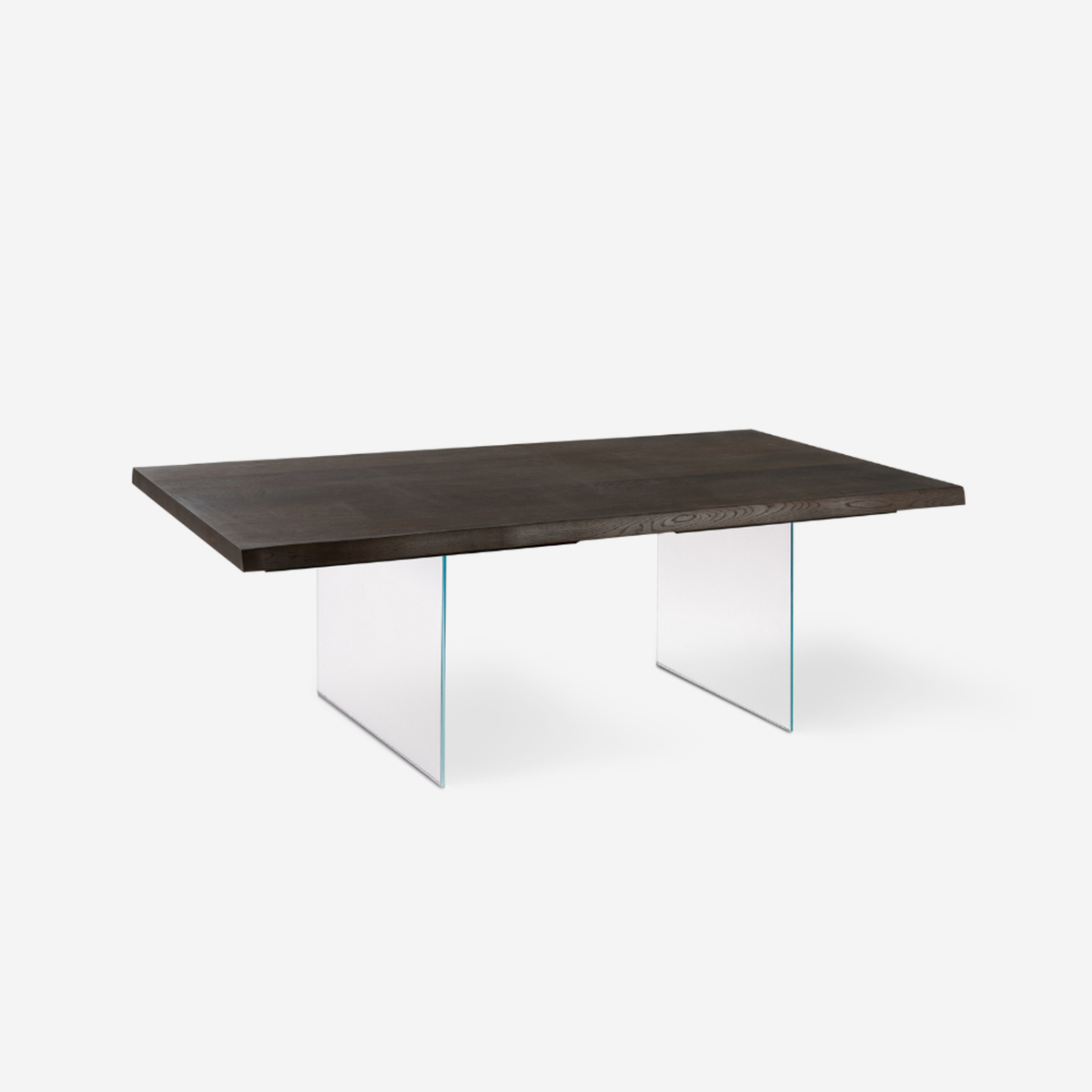 Ausziehbarer Tisch aus Eiche und gehärtetem Glas 200/300x100 Forest