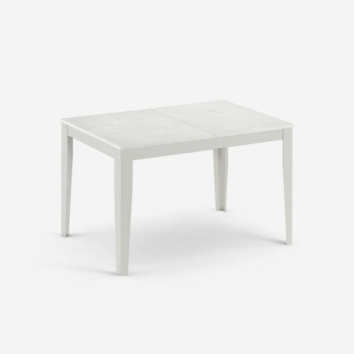 Table de salle à manger extensible avec piètement blanc 156/316x90 Moon