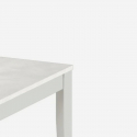 Table de salle à manger extensible avec piètement blanc 156/316x90 Moon