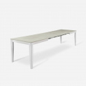 Table de salle à manger extensible avec piètement blanc 156/316x90 Moon