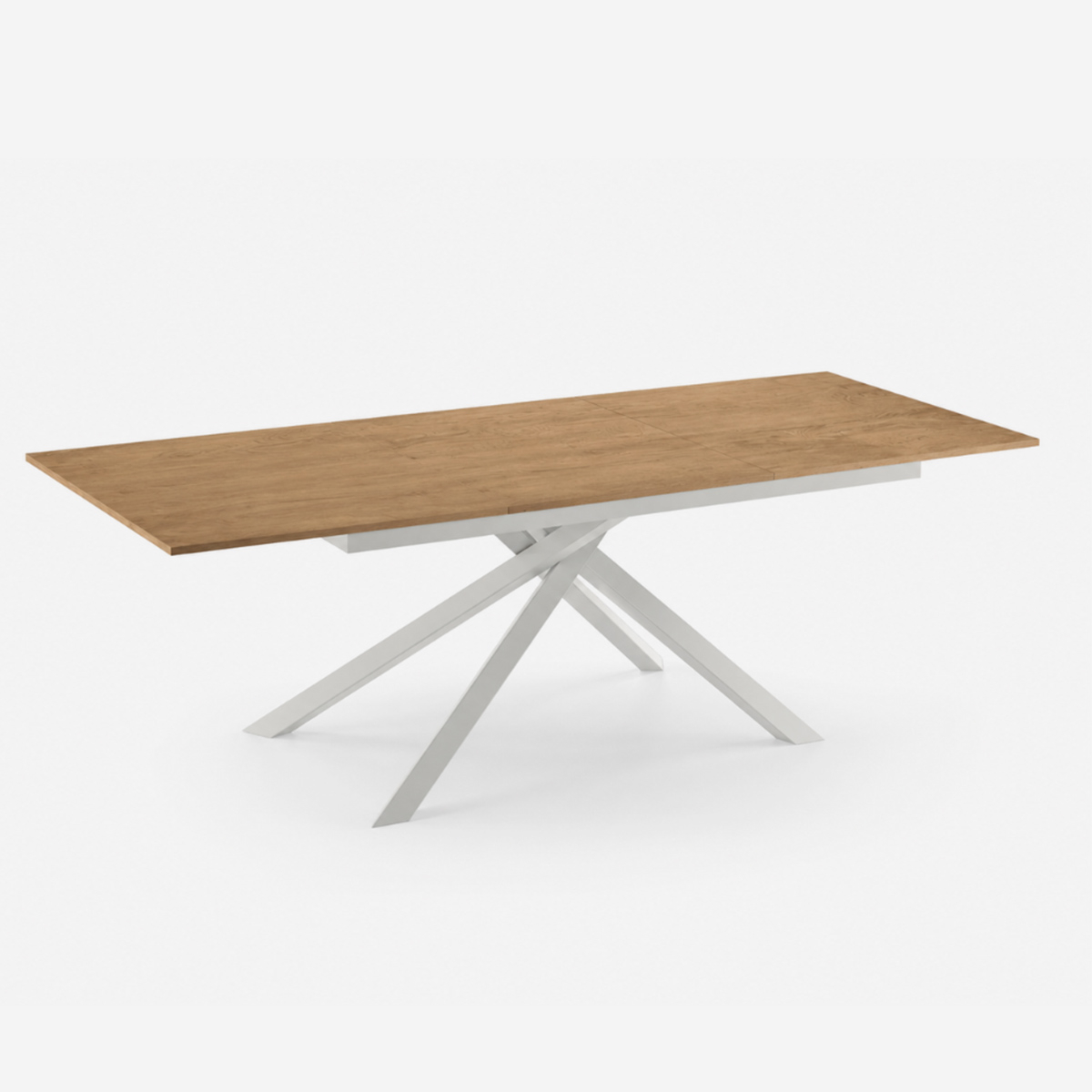 Mesa extensible de melamina con estructura blanca 140/190x90 Pluto