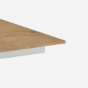 Mesa extensible de melamina con estructura blanca 140/190x90 Pluto