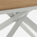 Mesa extensible de melamina con estructura blanca 140/190x90 Pluto
