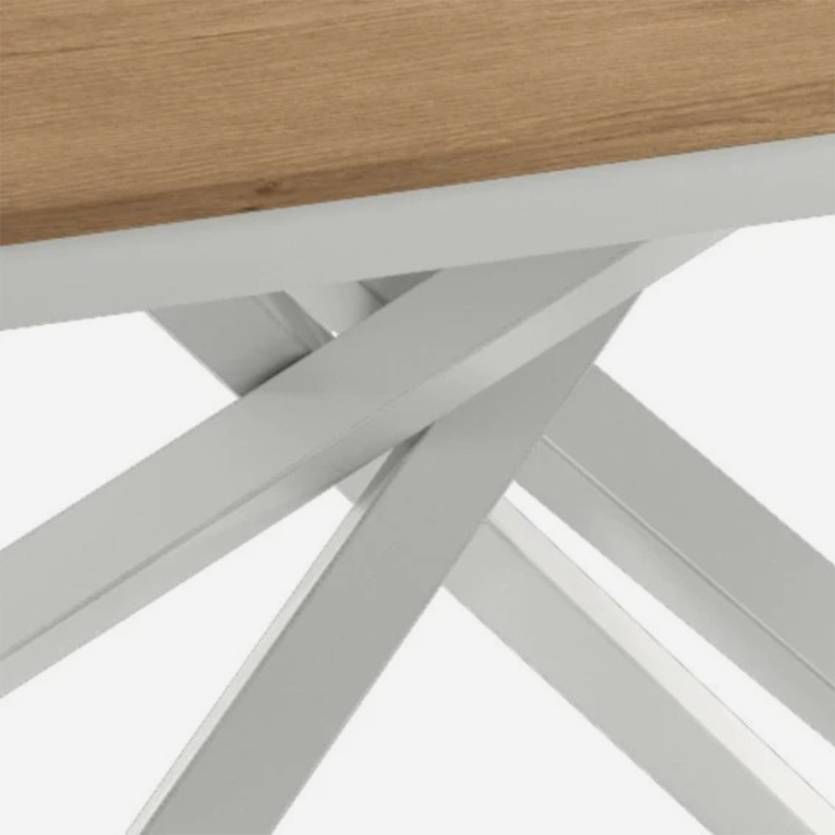 Mesa extensible de melamina con estructura blanca 140/190x90 Pluto