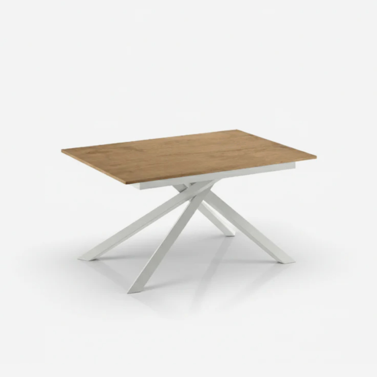 Mesa extensible de melamina con estructura blanca 140/190x90 Pluto