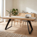 Mesa de comedor fija 200x100 en roble Timber