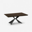 Mesa de comedor fija 200x100 de madera y metal Taurus