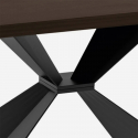 Mesa de comedor fija 200x100 de madera y metal Taurus