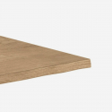 Table fixe en chêne et métal 200x100 Blake