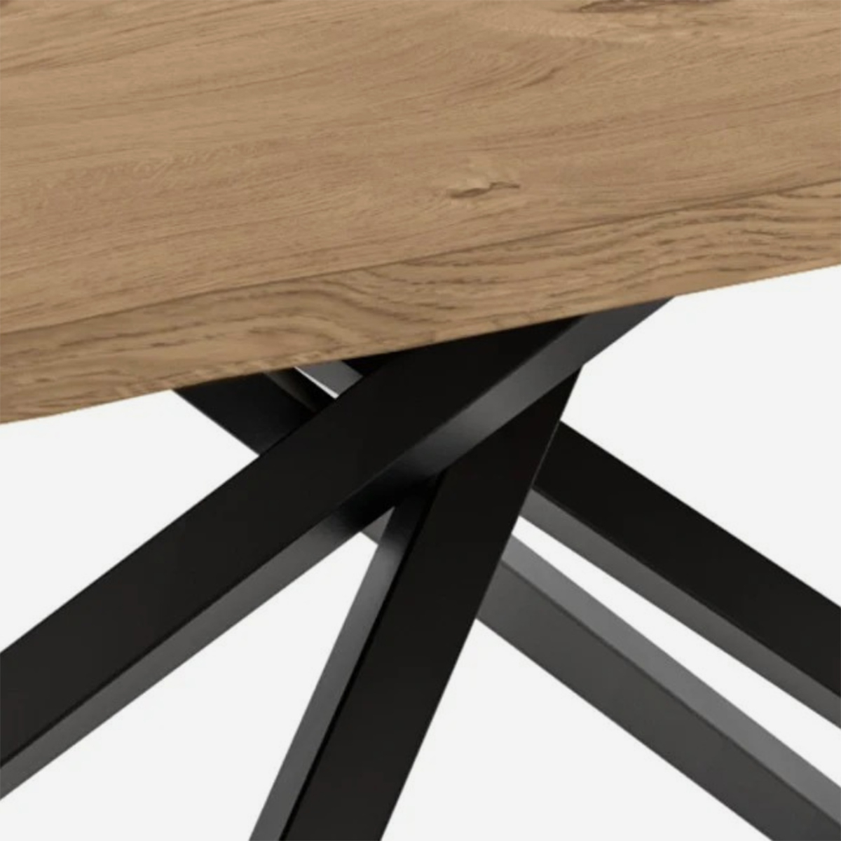 Table fixe en chêne et métal 200x100 Blake