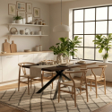 Mesa extensible en roble chapado 160/240x90 Blake