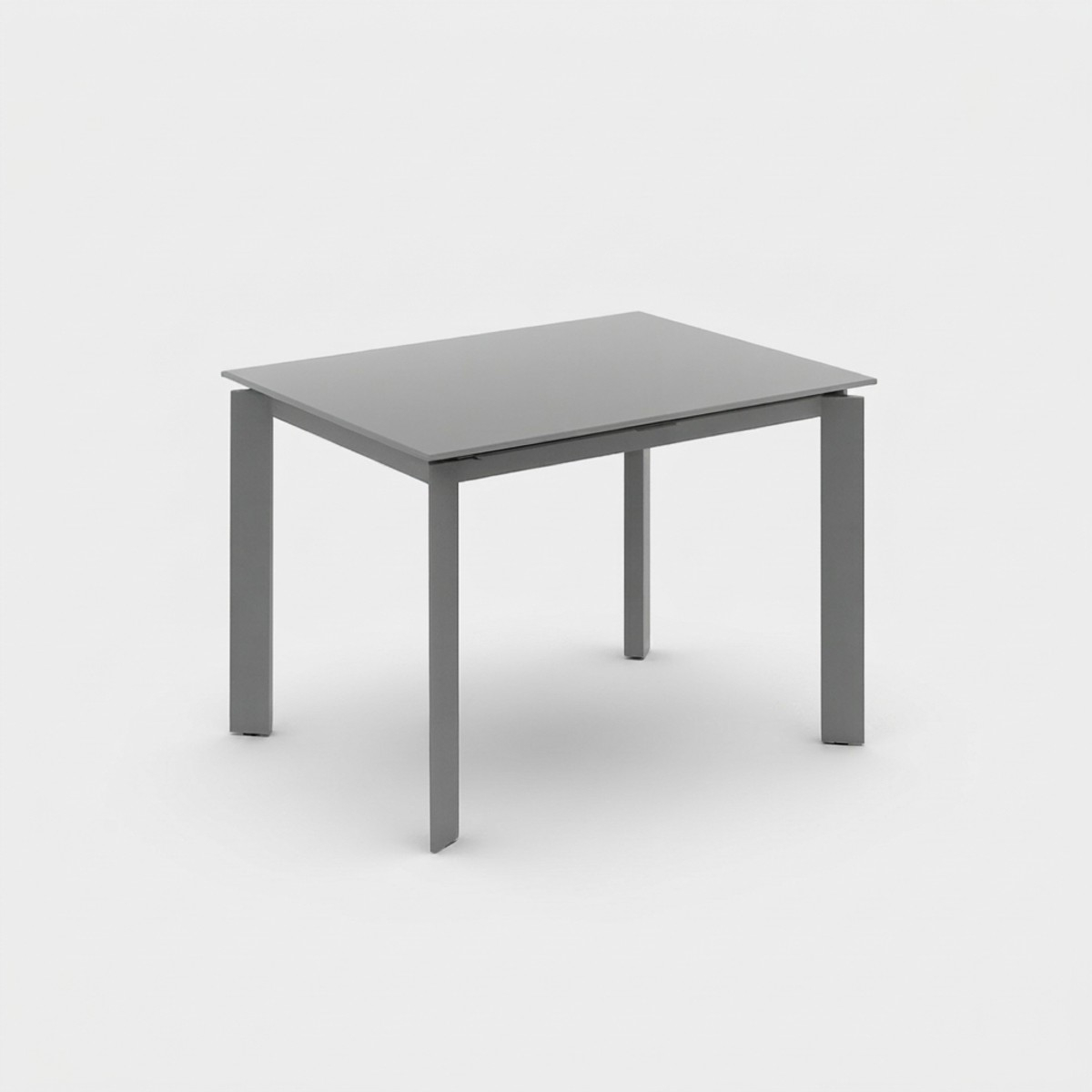Ausziehbarer Esstisch aus gehärtetem Glas und Metall 120/170x80 Function