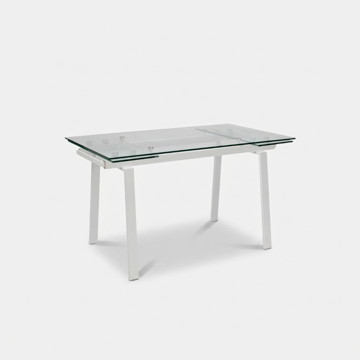 Ausziehbarer Esstisch aus gehärtetem Glas 140/200x80 Jackson