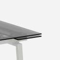 Ausziehbarer Esstisch aus gehärtetem Glas 140/200x80 Jackson
