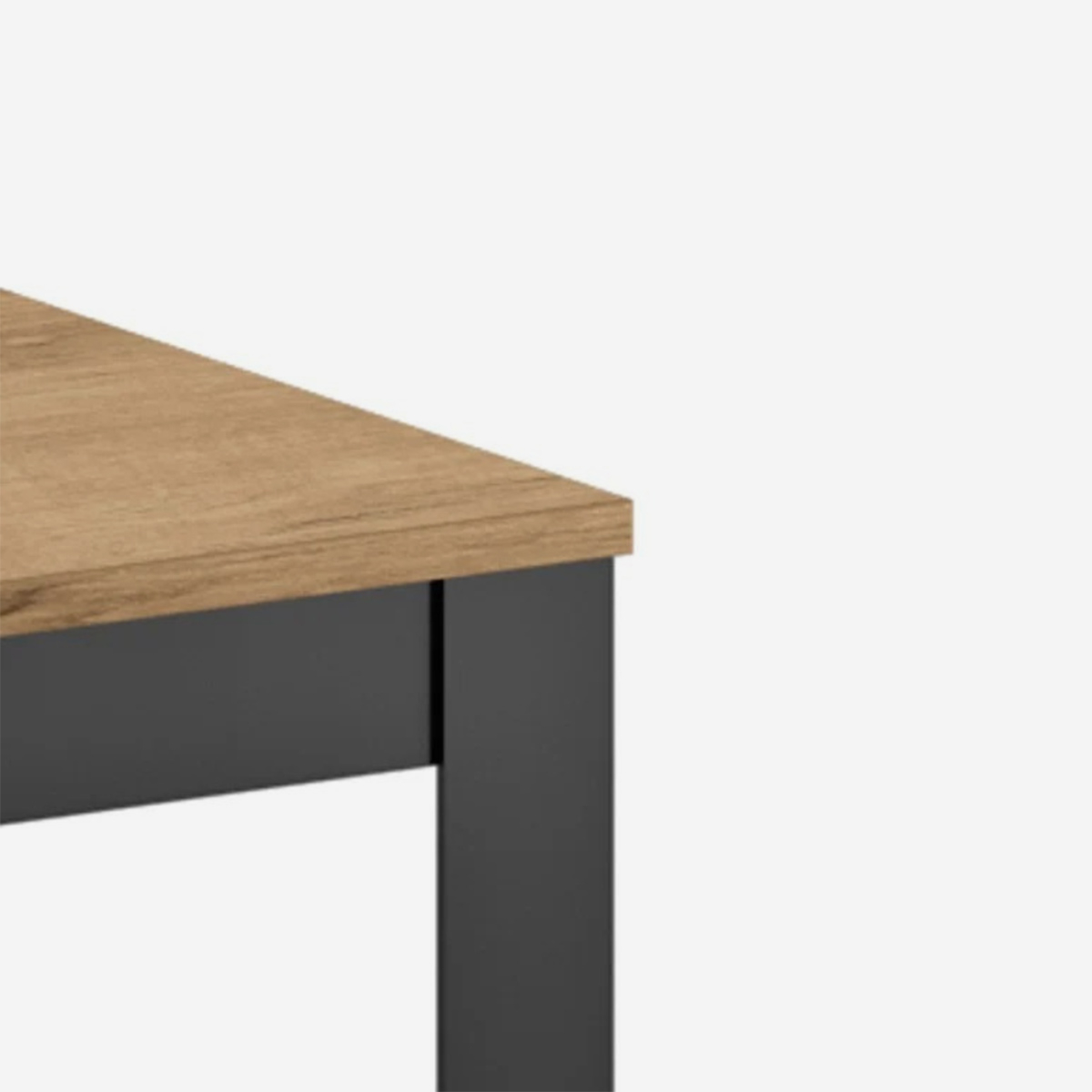 Mesa de comedor extensible con base negra 156/316x90 Moon
