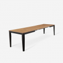 Mesa de comedor extensible con base negra 156/316x90 Moon