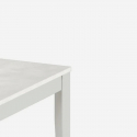 Tavolo allungabile in melaminico con base bianca 130/290x80 Moon