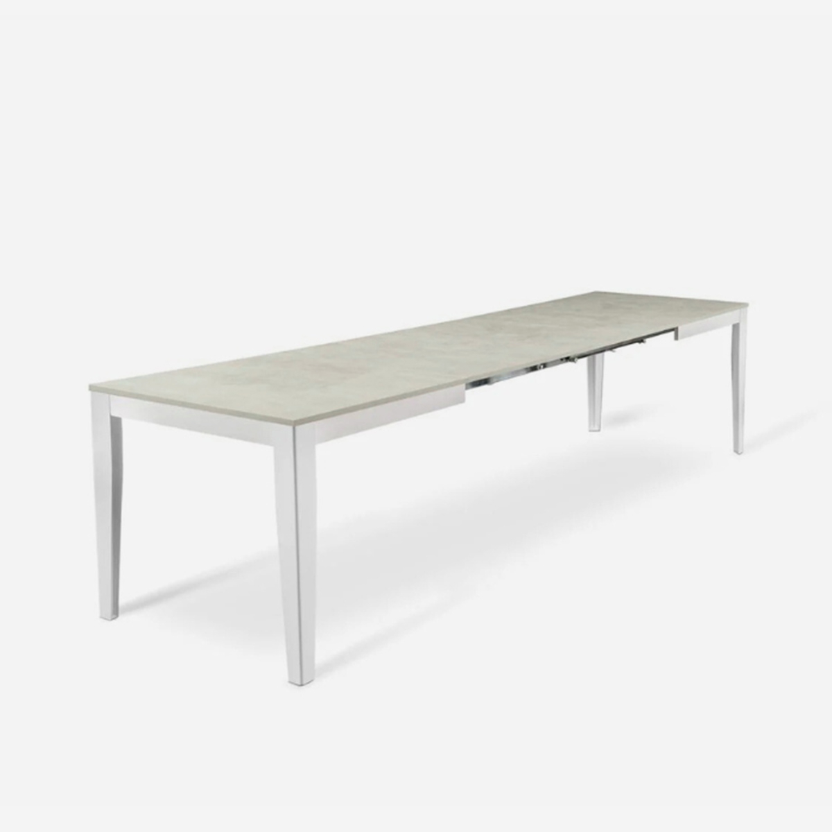 Tavolo allungabile in melaminico con base bianca 130/290x80 Moon
