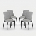 Set de 4 sillas tapizadas en tejido easy-clean Charm