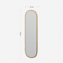 Miroir mural ovale pleine longueur Magnum