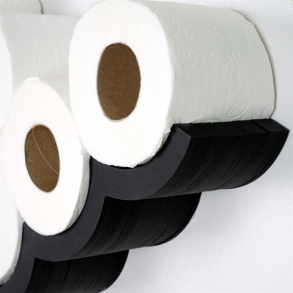 Portarrollos de papel higiénico de pared en madera WC018