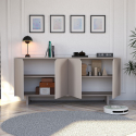 Buffet console moderne avec étagères et portes Oz