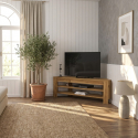 Mueble TV esquinero con estantes de madera engineered Corner