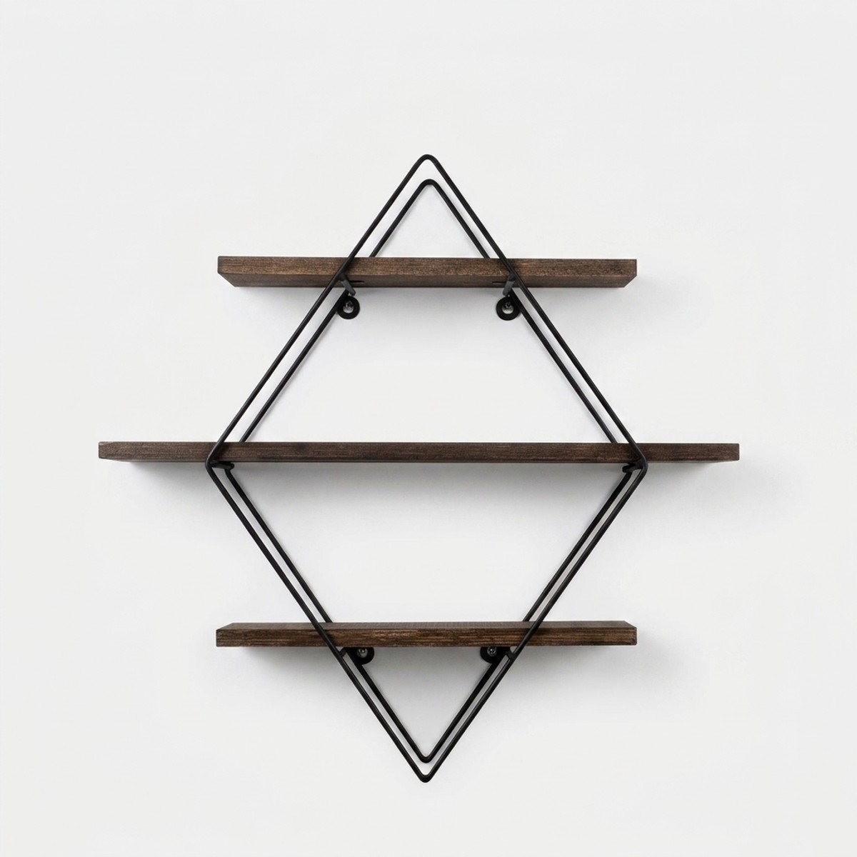 Estantería de pared de madera y metal con 3 estantes Element