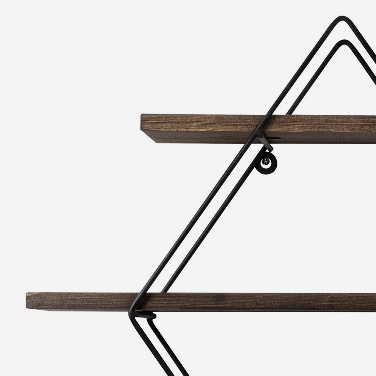 Estantería de pared de madera y metal con 3 estantes Element