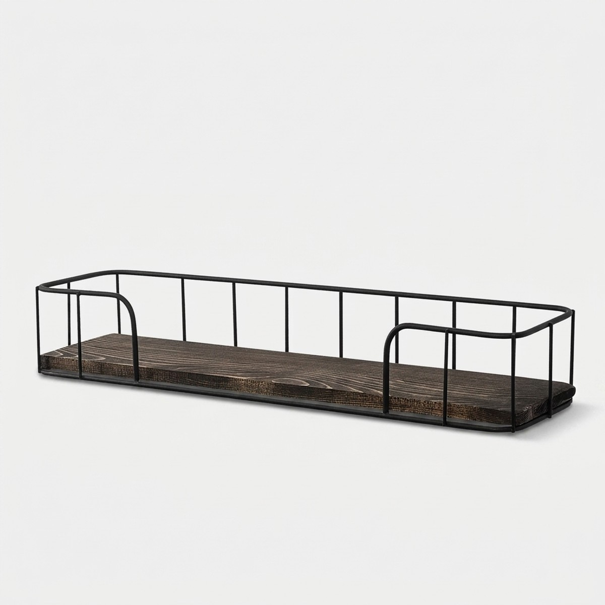 Estante de pared de madera y metal cm-013-srk