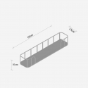 Wandregal aus Holz und Metall cm-013-srk