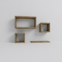 Estantes de pared modernos, juego de 4 piezas Babi