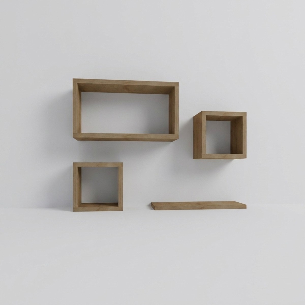 Estantes de pared modernos, juego de 4 piezas Babi