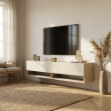 Mueble TV suspendido con estantes Arges
