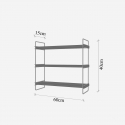 Estantería de pared de madera maciza con 3 estantes Rhyan