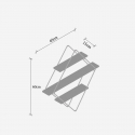 Estante de pared de madera maciza y metal cm-028-srk