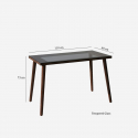 Escritorio de vidrio templado y madera de haya Cozy