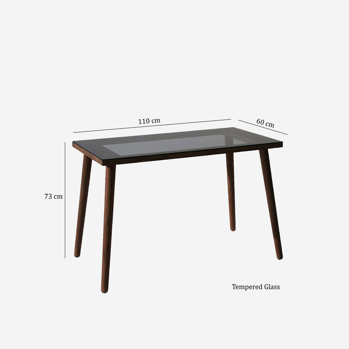 Escritorio de vidrio templado y madera de haya Cozy