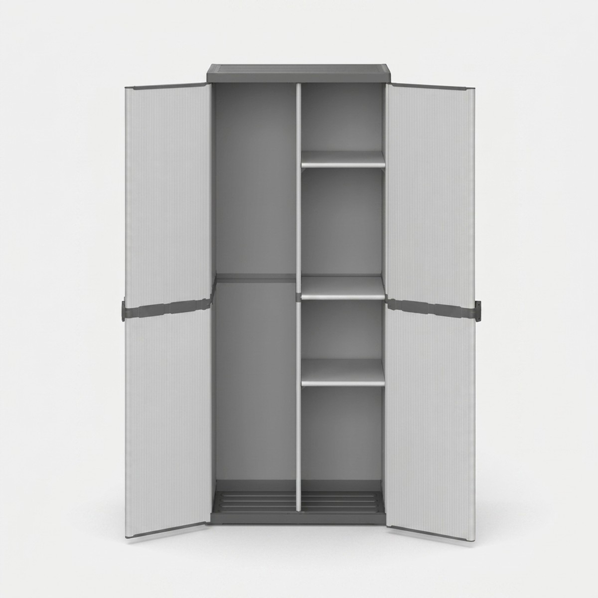 Kunststoff-Besenschrank für den Außenbereich mit 2 Türen Modular system