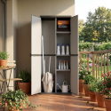 Kunststoff-Besenschrank für den Außenbereich mit 2 Türen Modular system