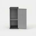 Armario de resina para exterior con 1 puerta y estantes Modular system