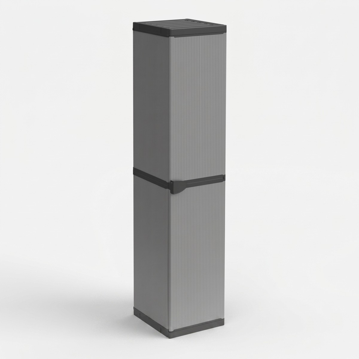 Armario de resina con 4 estantes y 1 puerta para interior y exterior Modular system