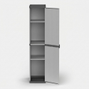 Armario de resina con 4 estantes y 1 puerta para interior y exterior Modular system