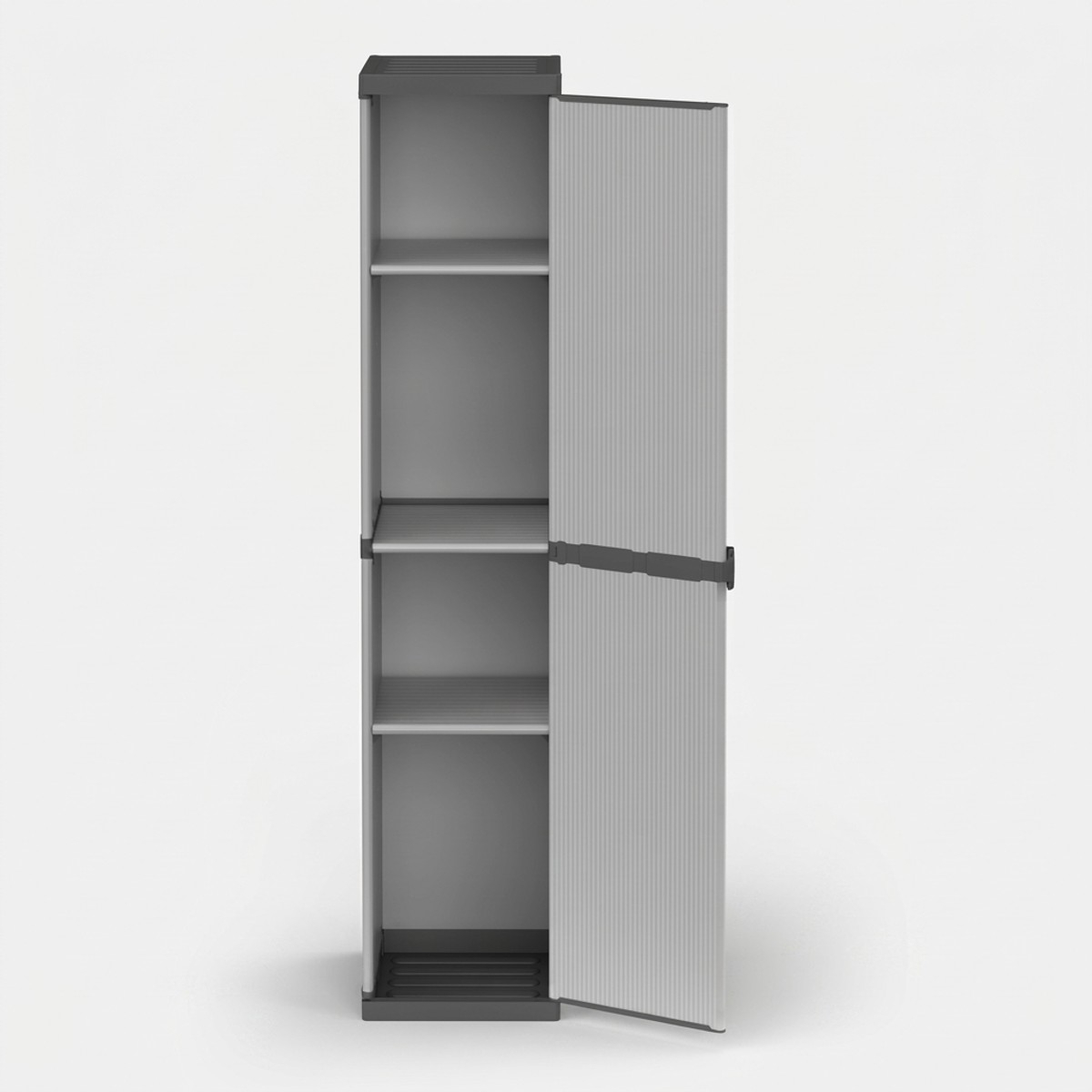 Armario de resina con 4 estantes y 1 puerta para interior y exterior Modular system